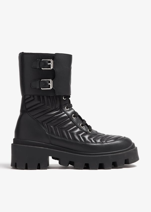 Gucci combat boots womens best sale