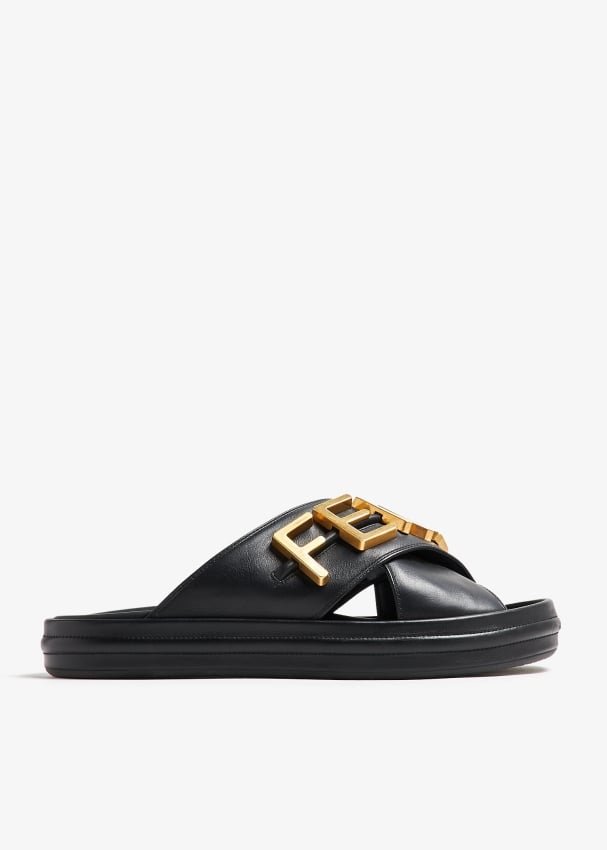 Fendi Pre Loved Fendigraphy sandals for Women Black in UAE Level Shoes