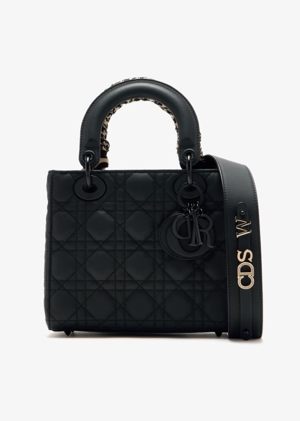 Mini lady dior ultra black bag best sale