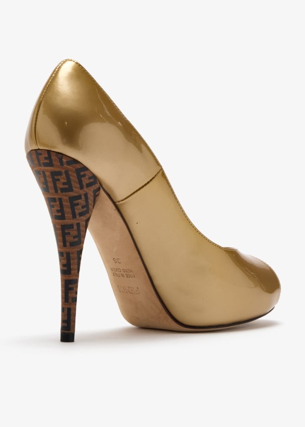 Fendi peep toe pumps online