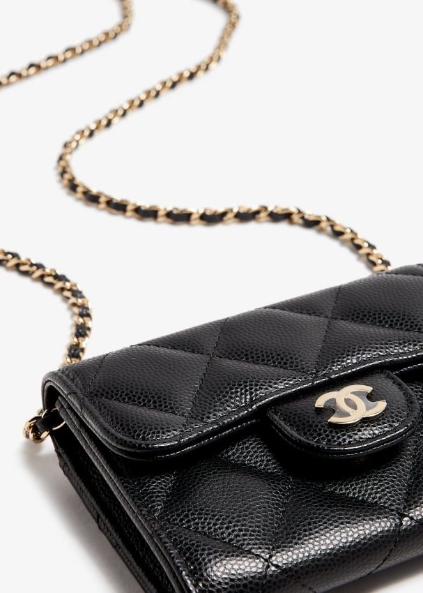 Chanel small wallet with chain sale