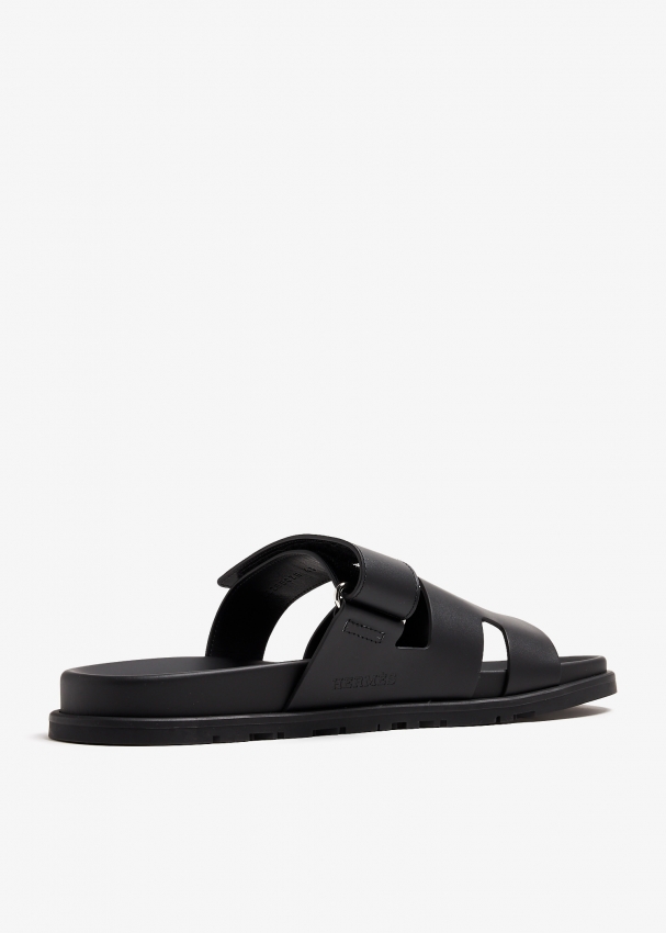 Hermès Pre-Loved Chypre sandals for Men - Black in KSA | Level Shoes