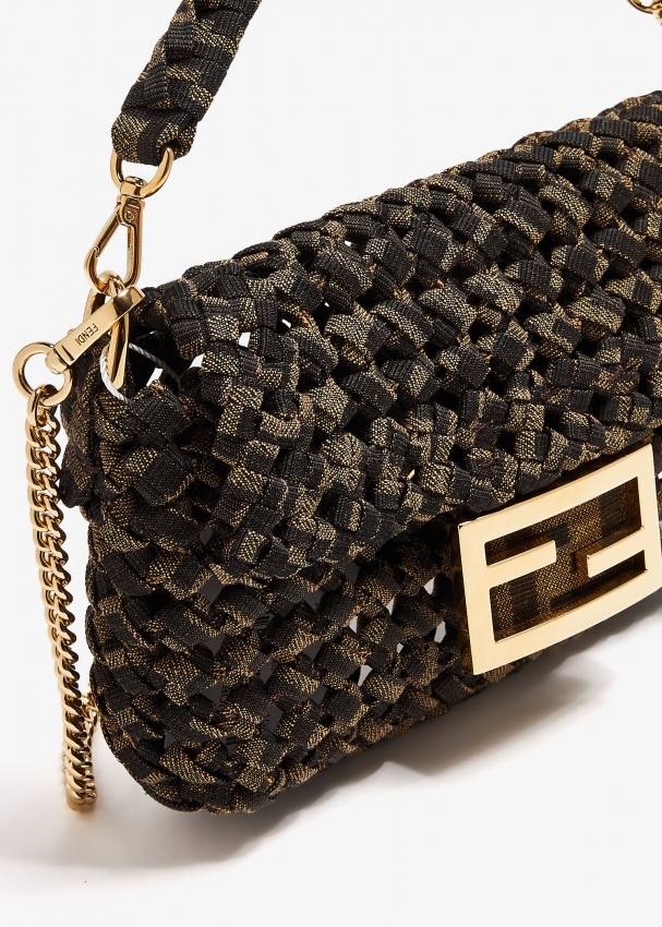 Fendi canvas baguette best sale