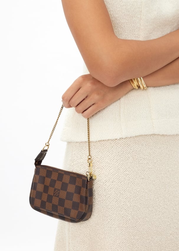 Louis Vuitton Pre Loved Mini Pochette Accessoires bag for Women Brown in KSA Level Shoes