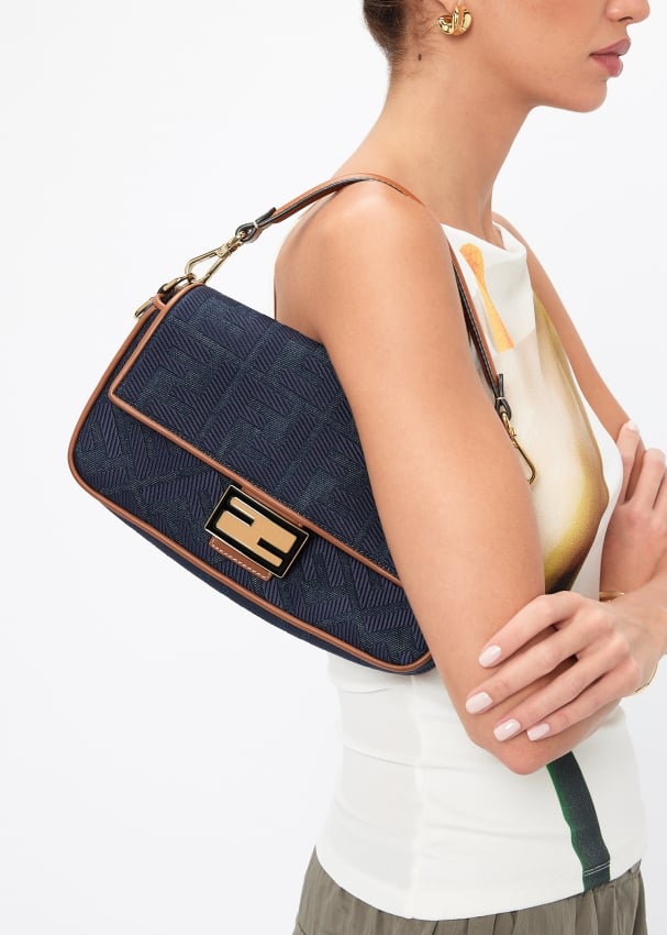 Fendi denim baguette on sale