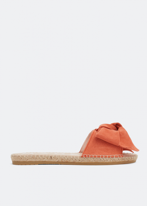 Manebí Hamptons Bow sandals for Women - Orange in UAE | Level Shoes