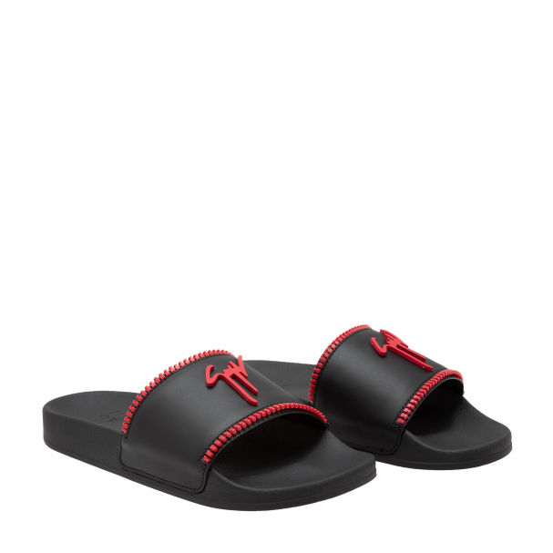 Giuseppe Zanotti Leather slides for Men Black in UAE Level Shoes