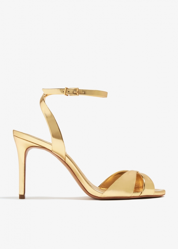Schutz Hilda sandals for Women - Gold in UAE | Level Shoes