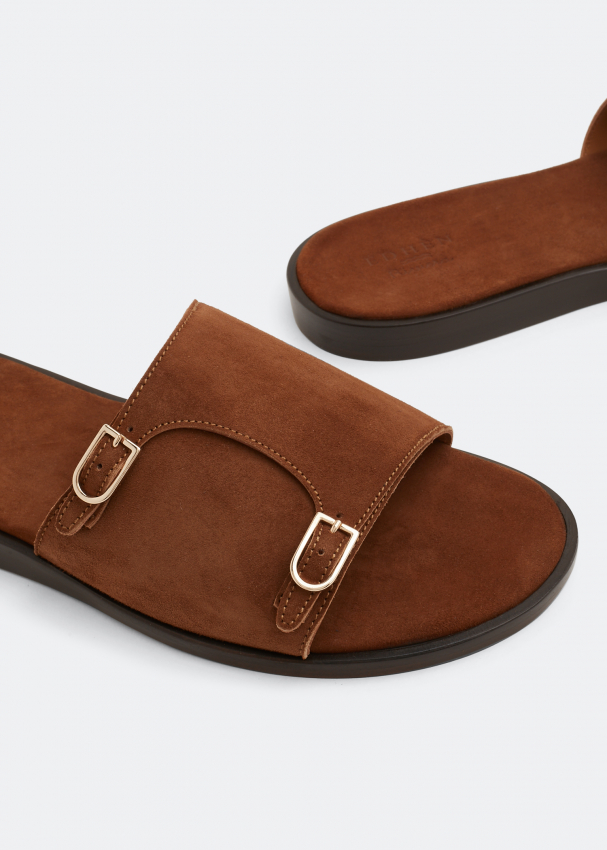 Edhèn Brera sandals for Men - Brown in UAE | Level Shoes