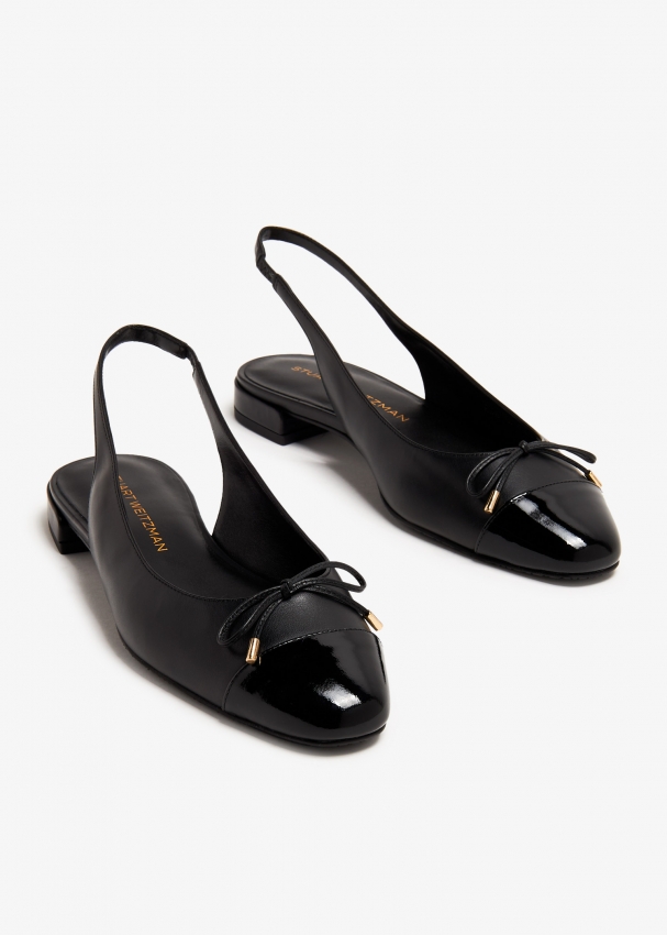 Stuart Weitzman Sleek bow slingback flats for Women Black in Bahrain Level Shoes