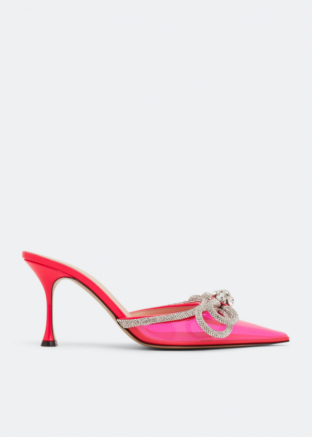 Mach & Mach Double Bow mules for Women - Pink in UAE | Level Shoes