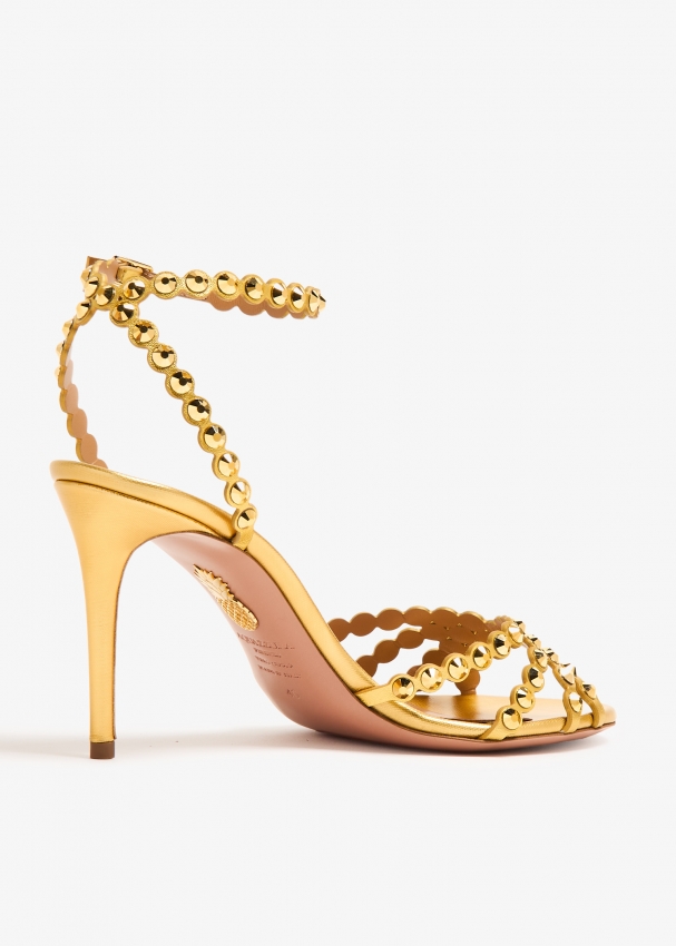 Aquazzura Tequila sandals for Women - Gold in UAE | Level Shoes