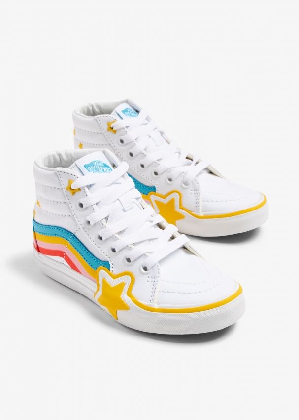 | Level for Sk8-Hi Vans Unisex White UAE Shoes sneakers star in Rainbow -