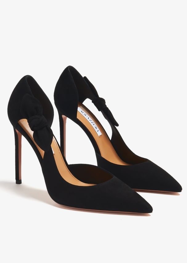 Aquazzura Very Bow Tie 105 pumps for Women Black in KSA Level Shoes