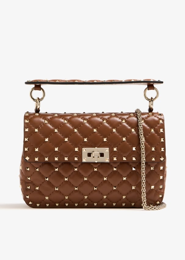 Valentino Garavani Rockstud Spike medium shoulder bag for Women Brown in UAE Level Shoes