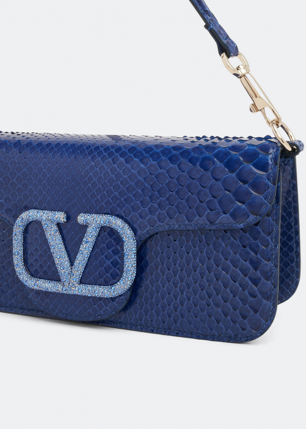 Buy Valentino Garavani Small Vsling Wallet On Chain Bag In Blue