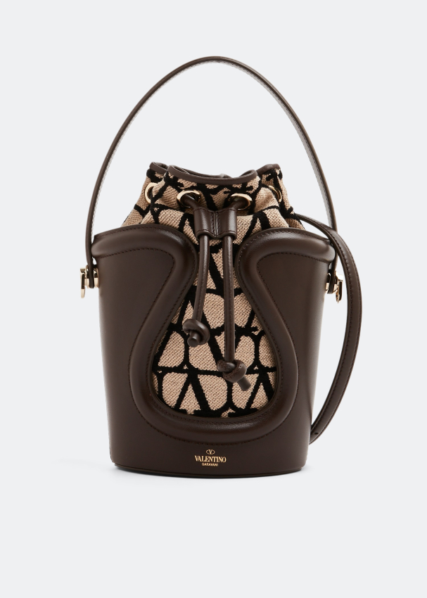 Shop Valentino Garavani Mini Bucket Bag in Canvas