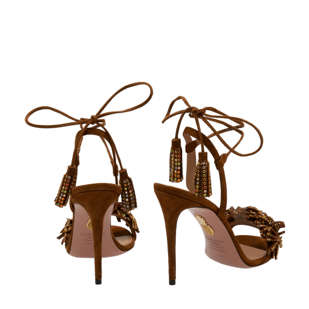 Aquazzura wild best sale crystal sandals