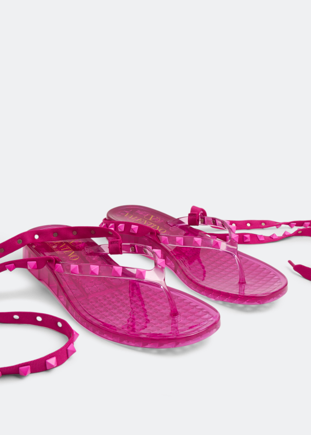 Valentino pink hotsell flip flops