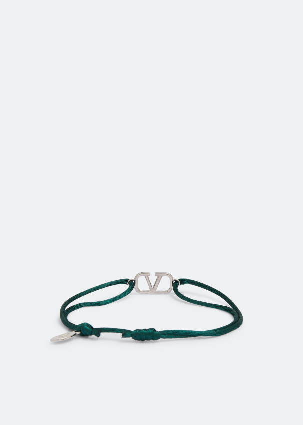 Valentino Garavani Navy VLogo Bracelet for Men