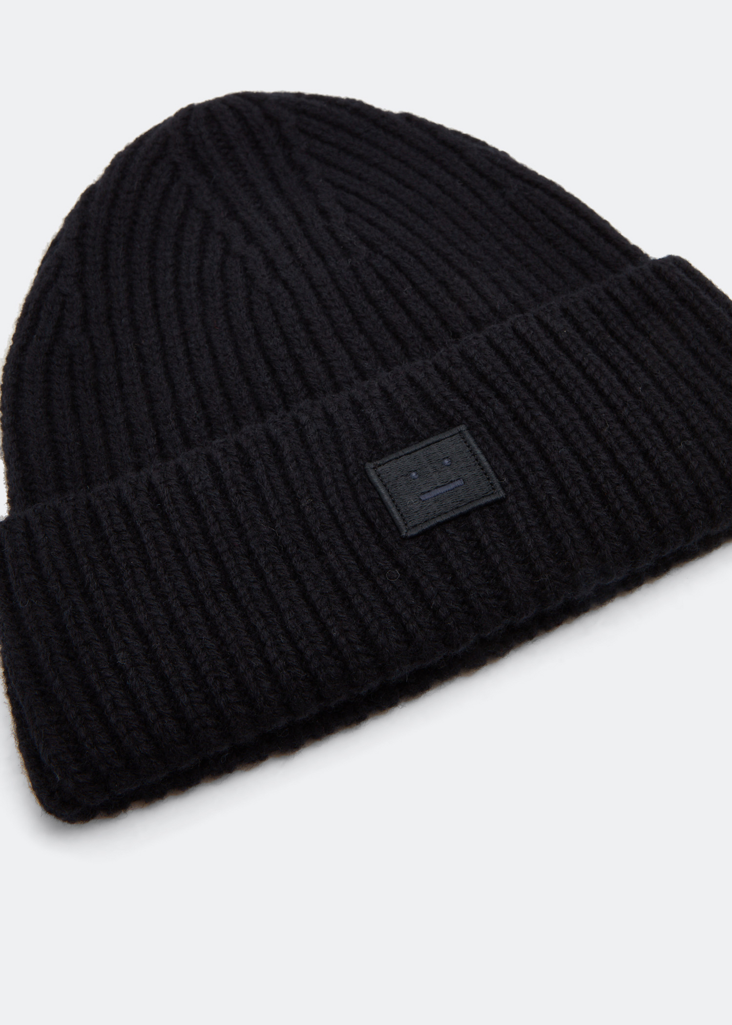 

Ribbed beanie hat, Black