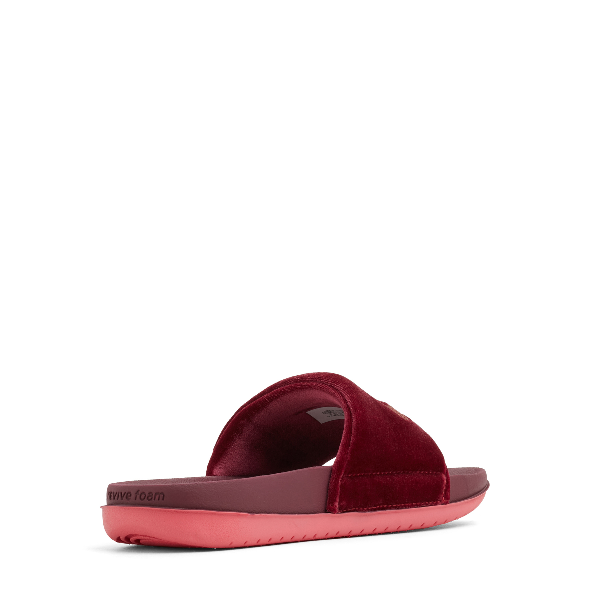 Burgundy nike slides sale