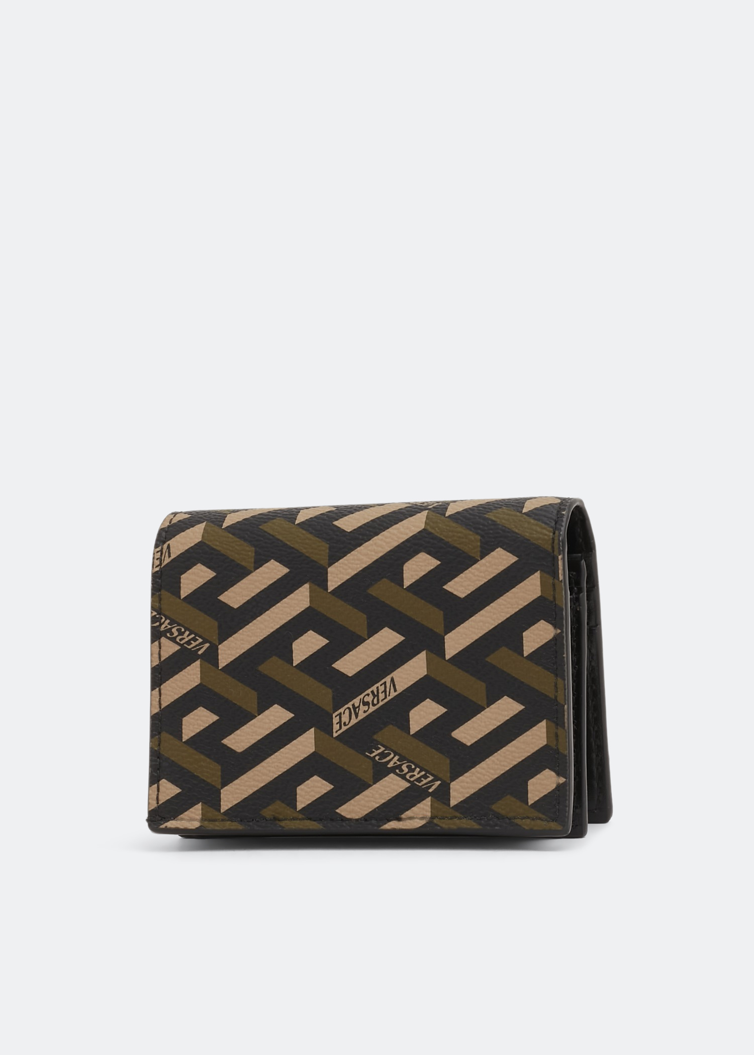 Shop Versace Virtus Quilted Leather Bi-Fold Wallet