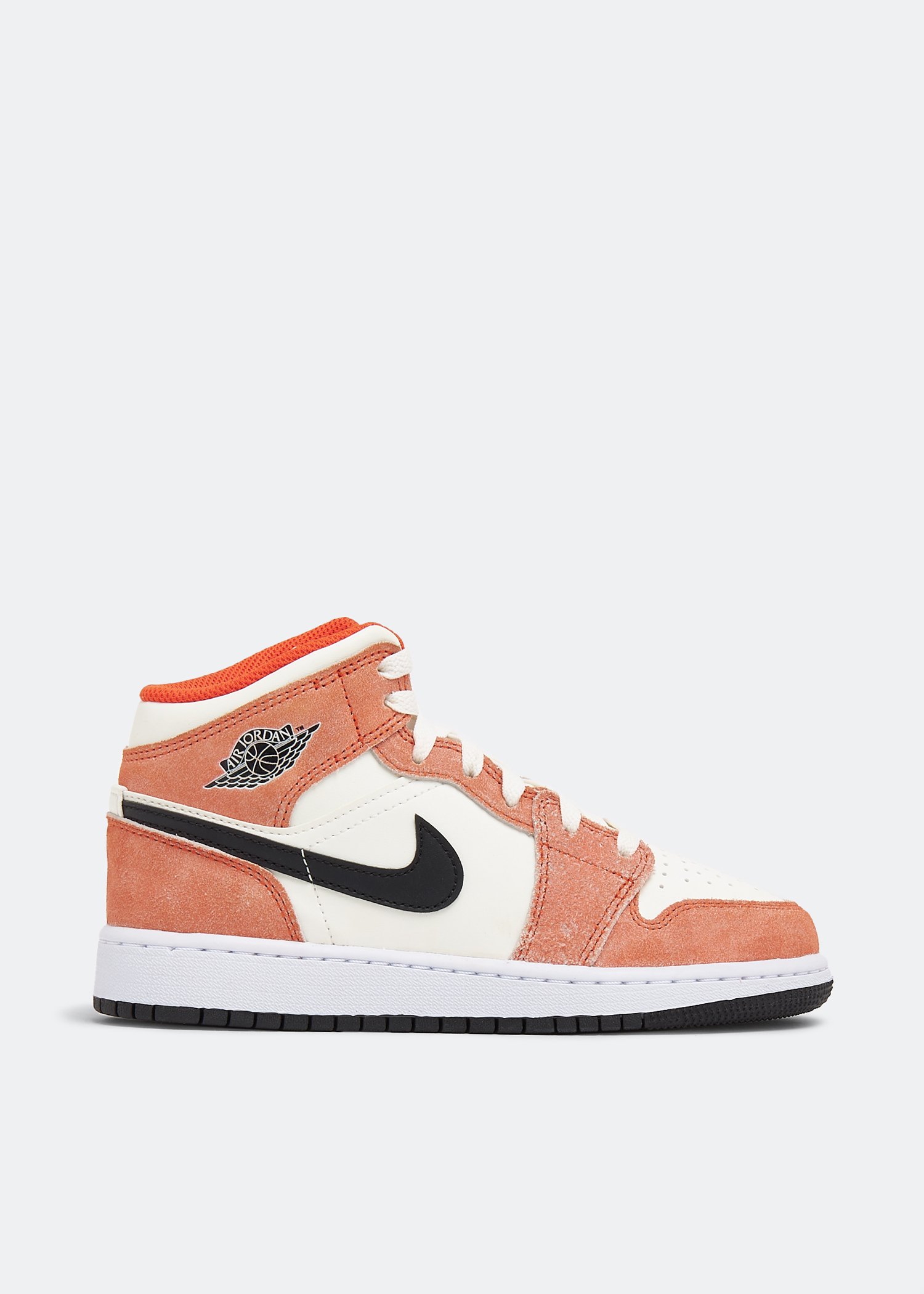 Nike Air Jordan 1 Mid Orange Suede sneakers for Unisex Orange in Bahrain Level Shoes