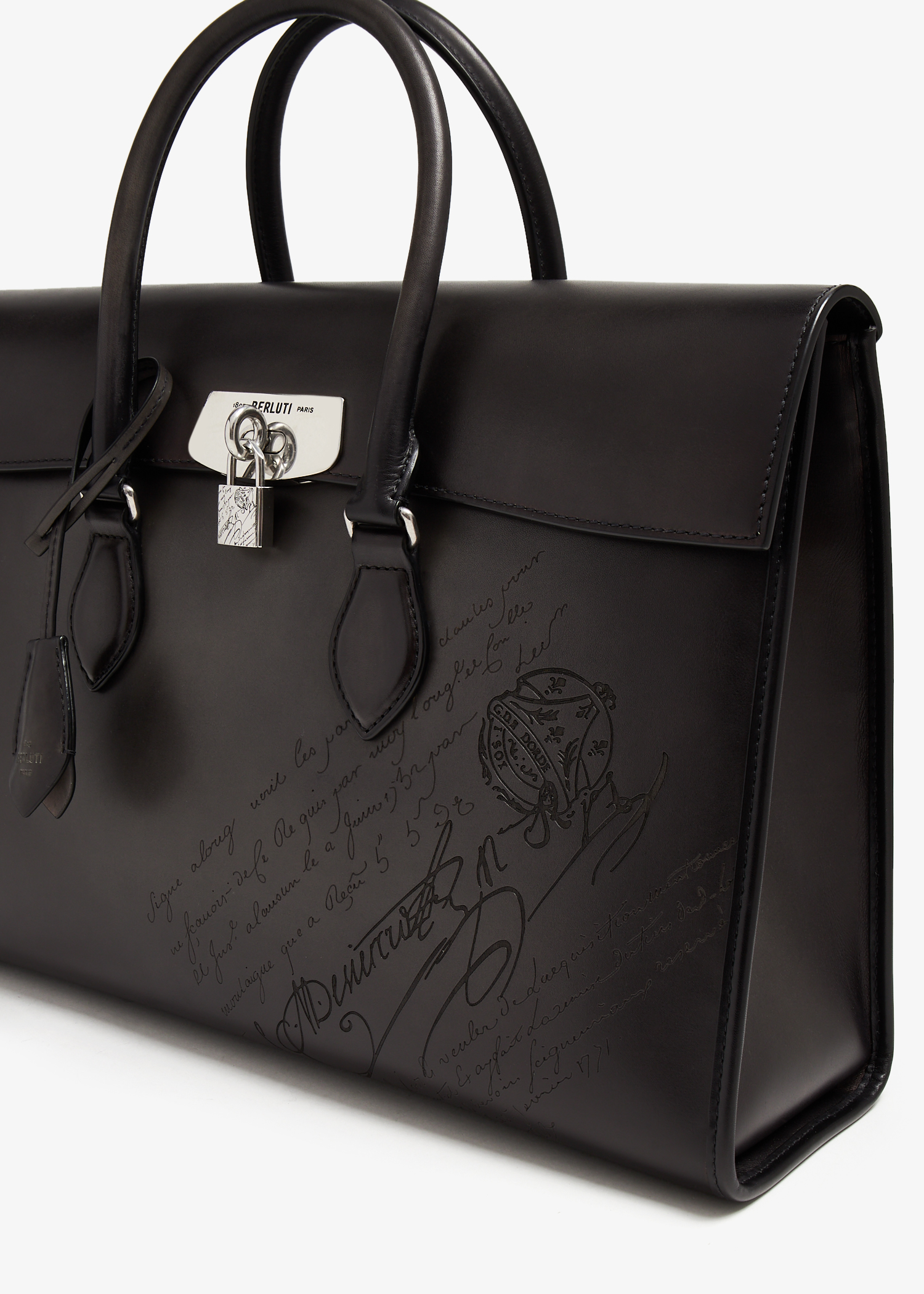 Berluti E'Mio Scritto leather briefcase for Men - Black in UAE