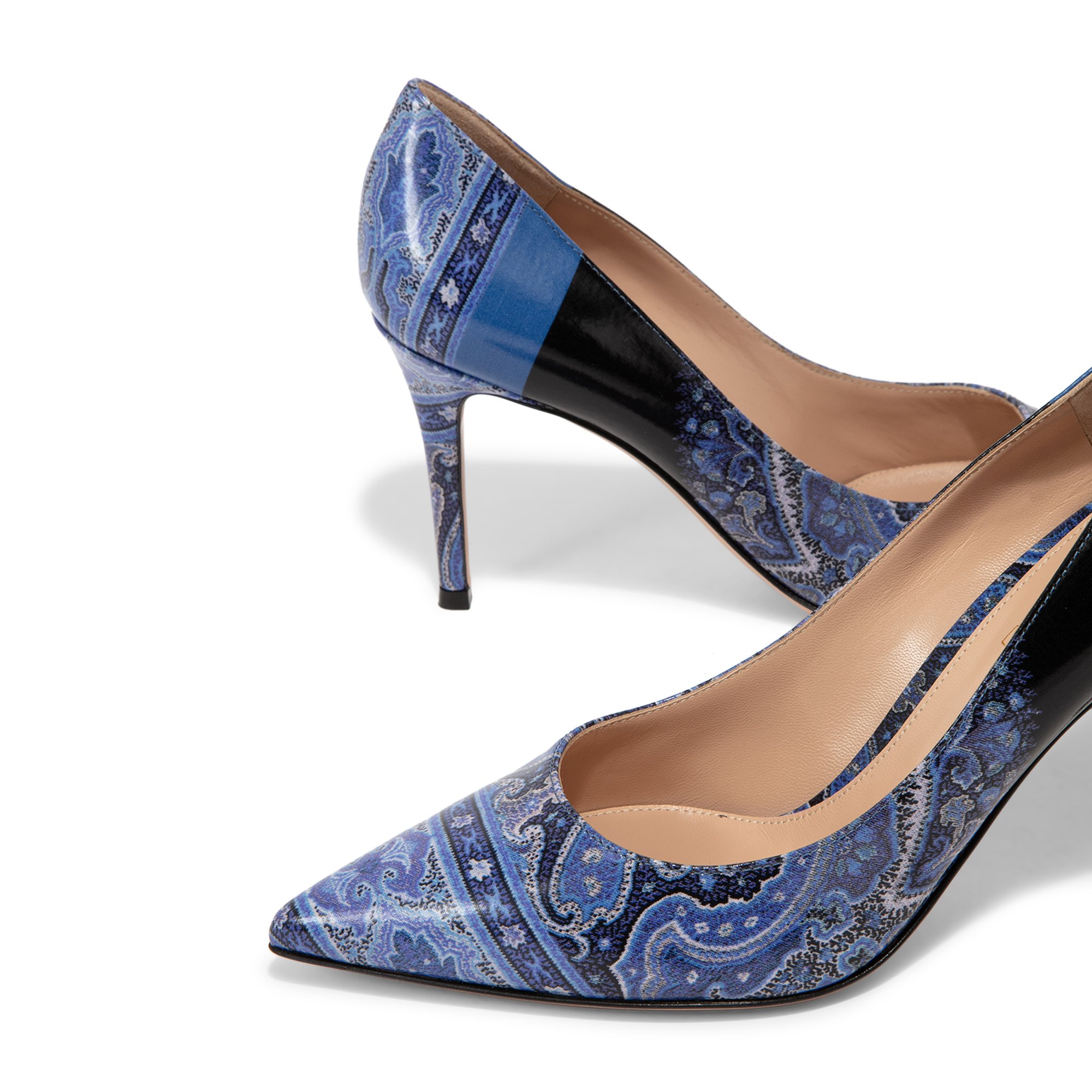 

x Etro printed pumps, Blue