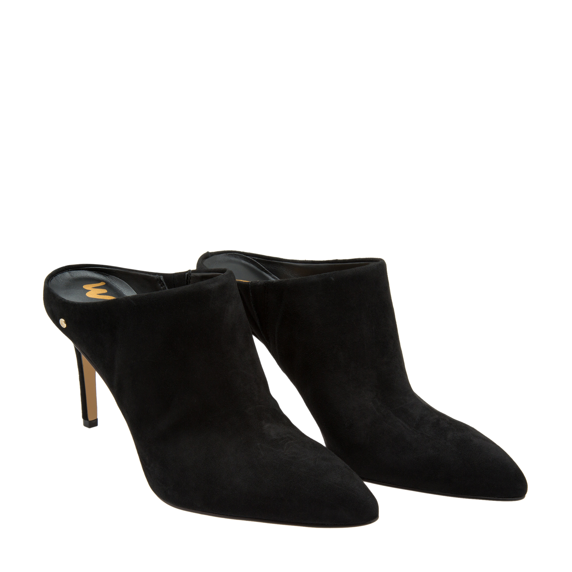 

Suede mules, Black