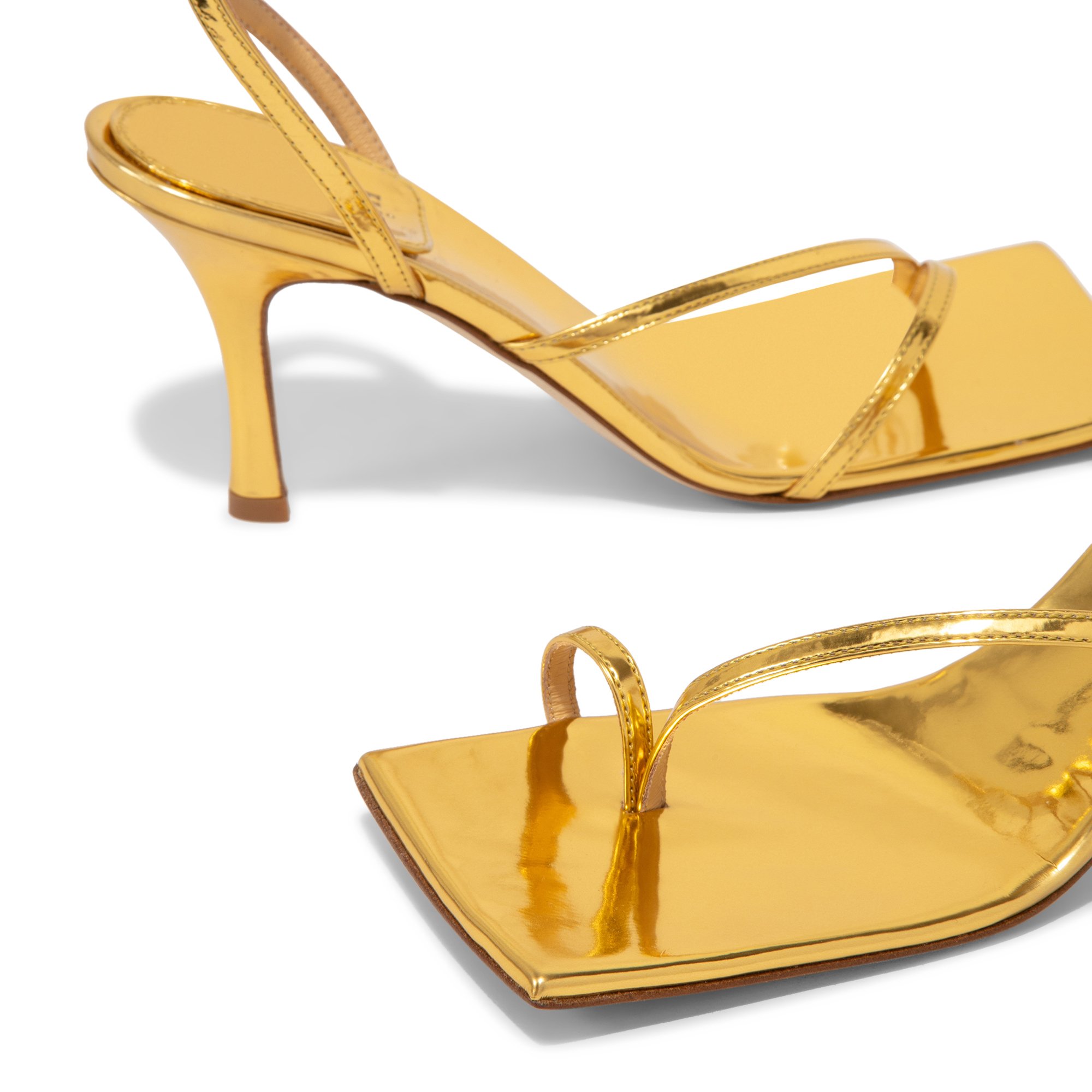 

Delta sandals, Gold