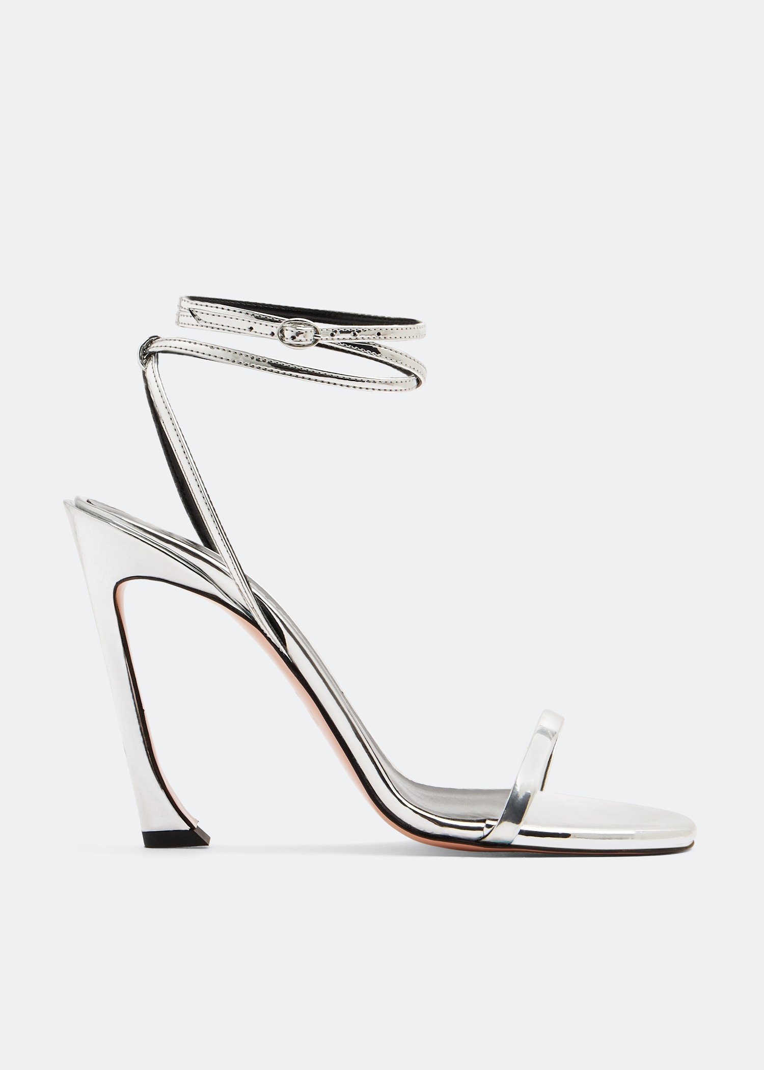 

Fade lace-up heel sandals, Silver