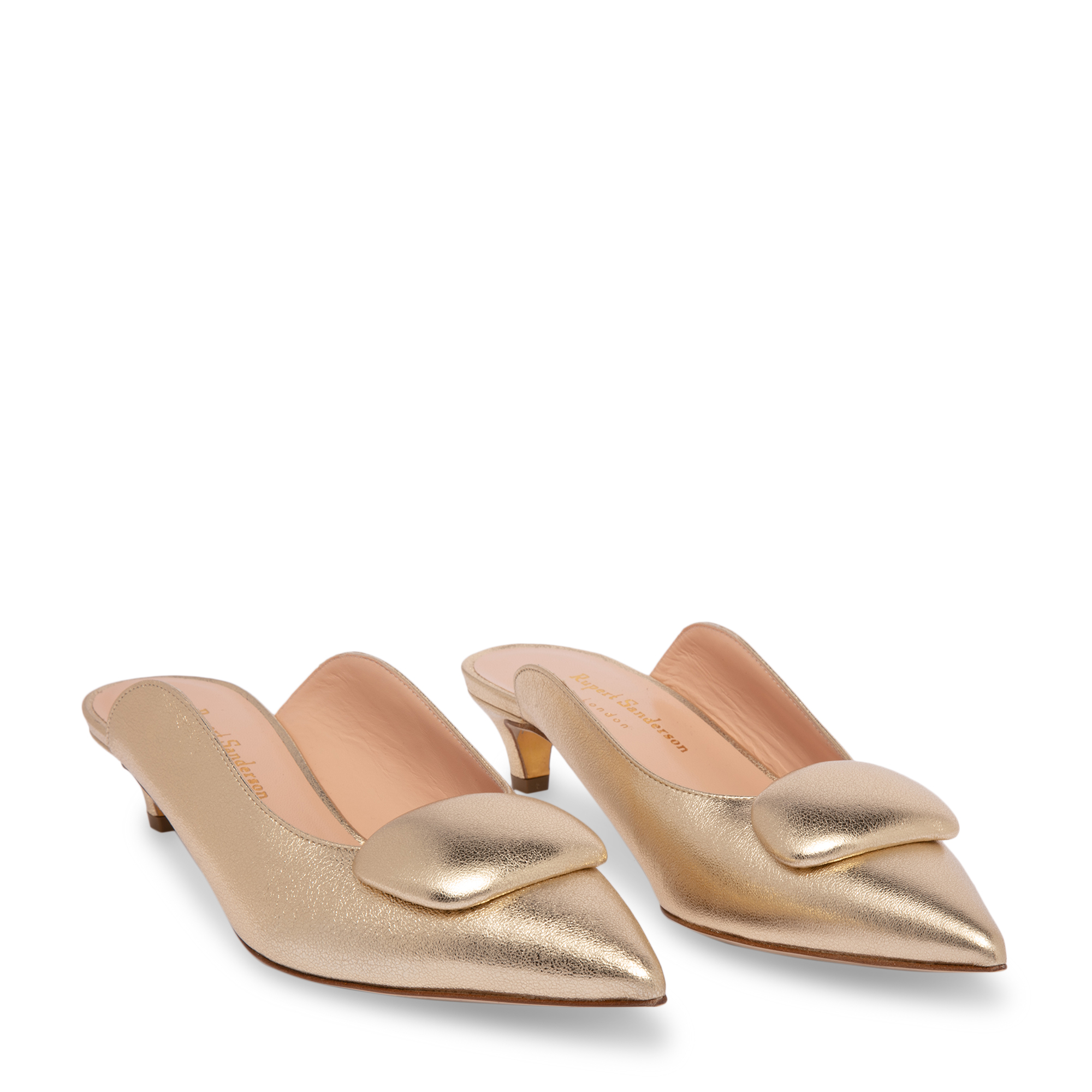 Rupert Sanderson Lullaby mules for Women Gold in UAE Level Shoes