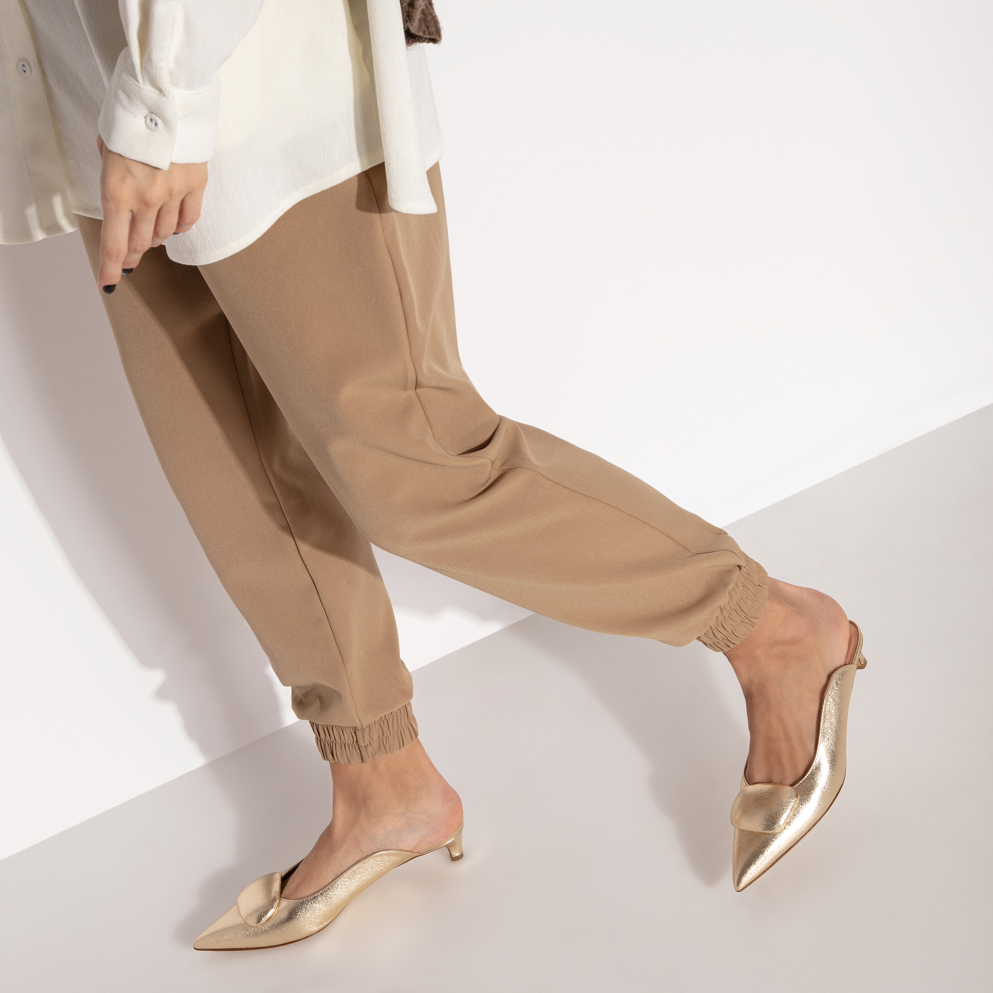 Rupert Sanderson Lullaby mules for Women Gold in UAE Level Shoes