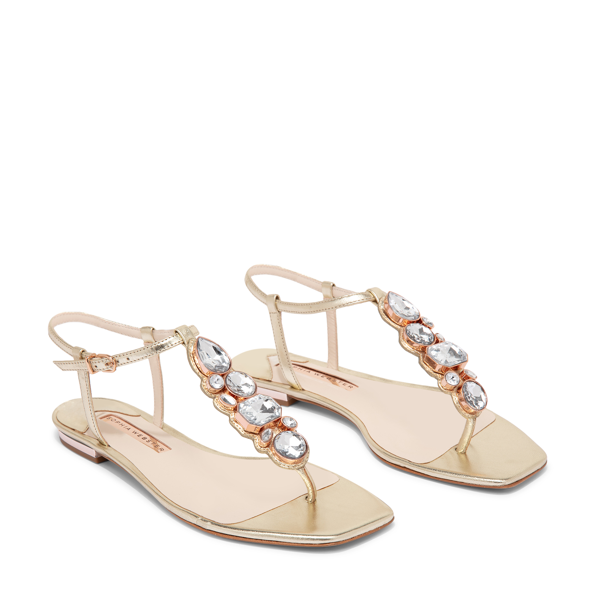 

Ritzy flat sandals, Gold