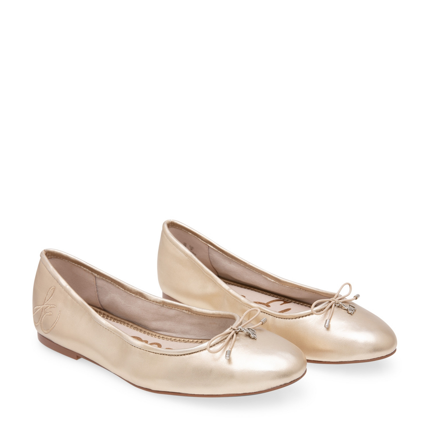 

Felicia leather ballerinas, Gold