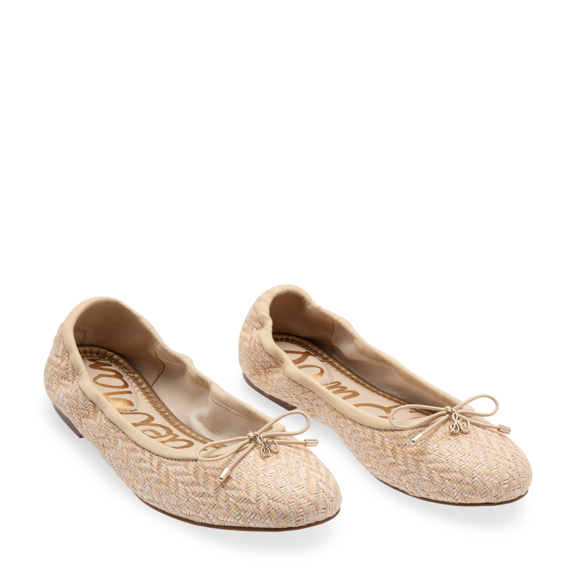 

Felicia leather ballerinas, Gold