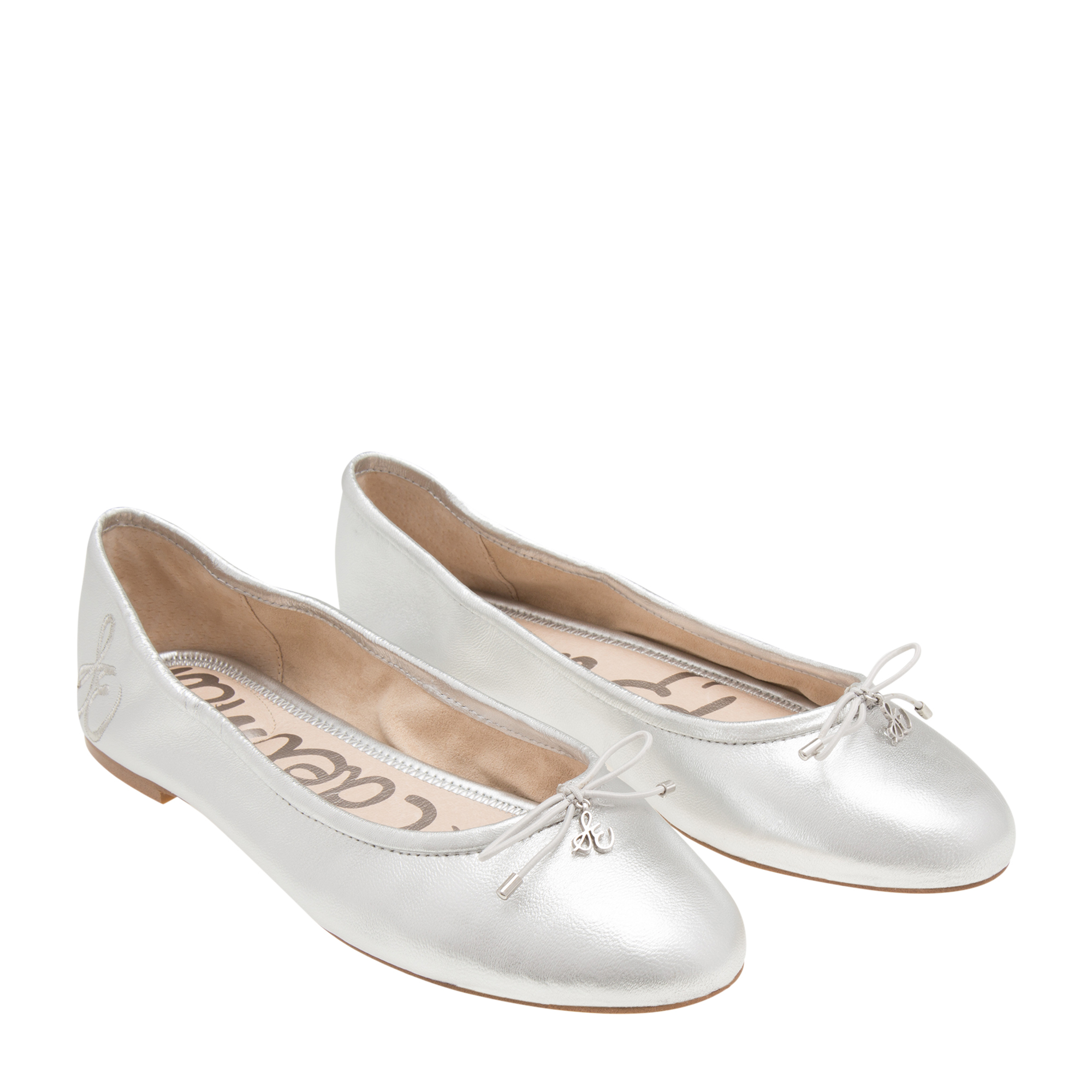 

Felicia leather ballerinas, Silver