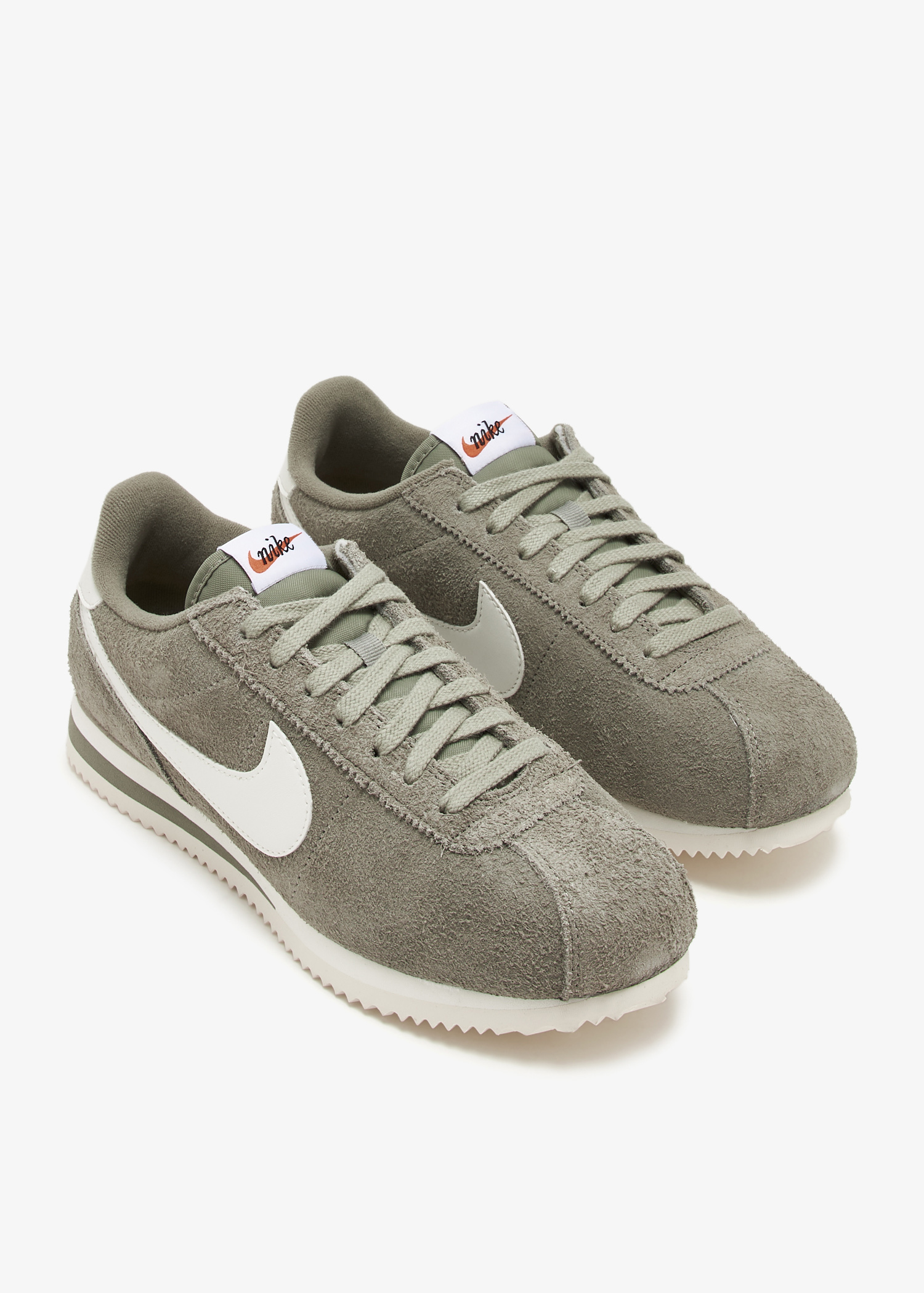 Nike classic cortez trainers in sand suede online