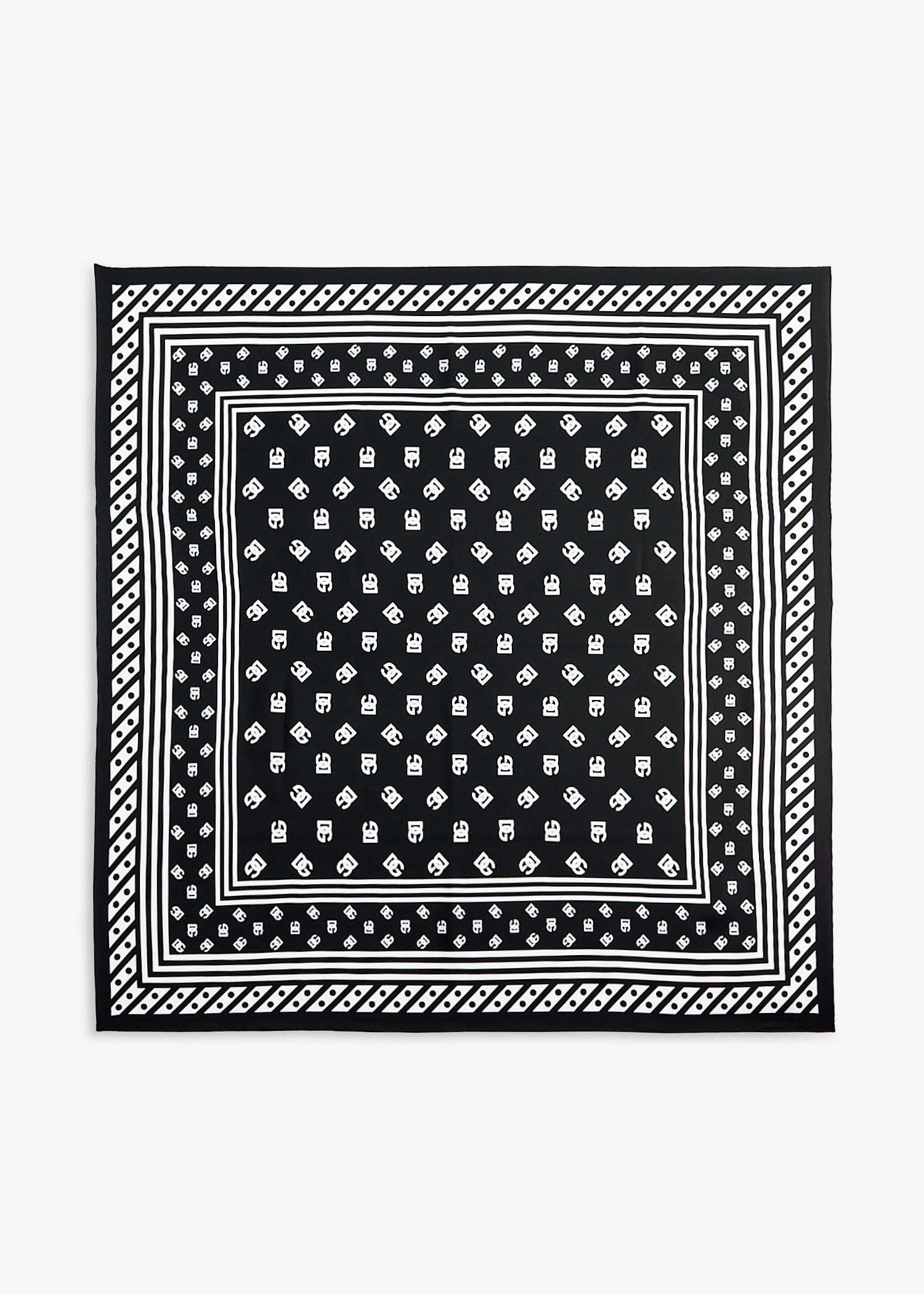 

All-over DG logo scarf, Black