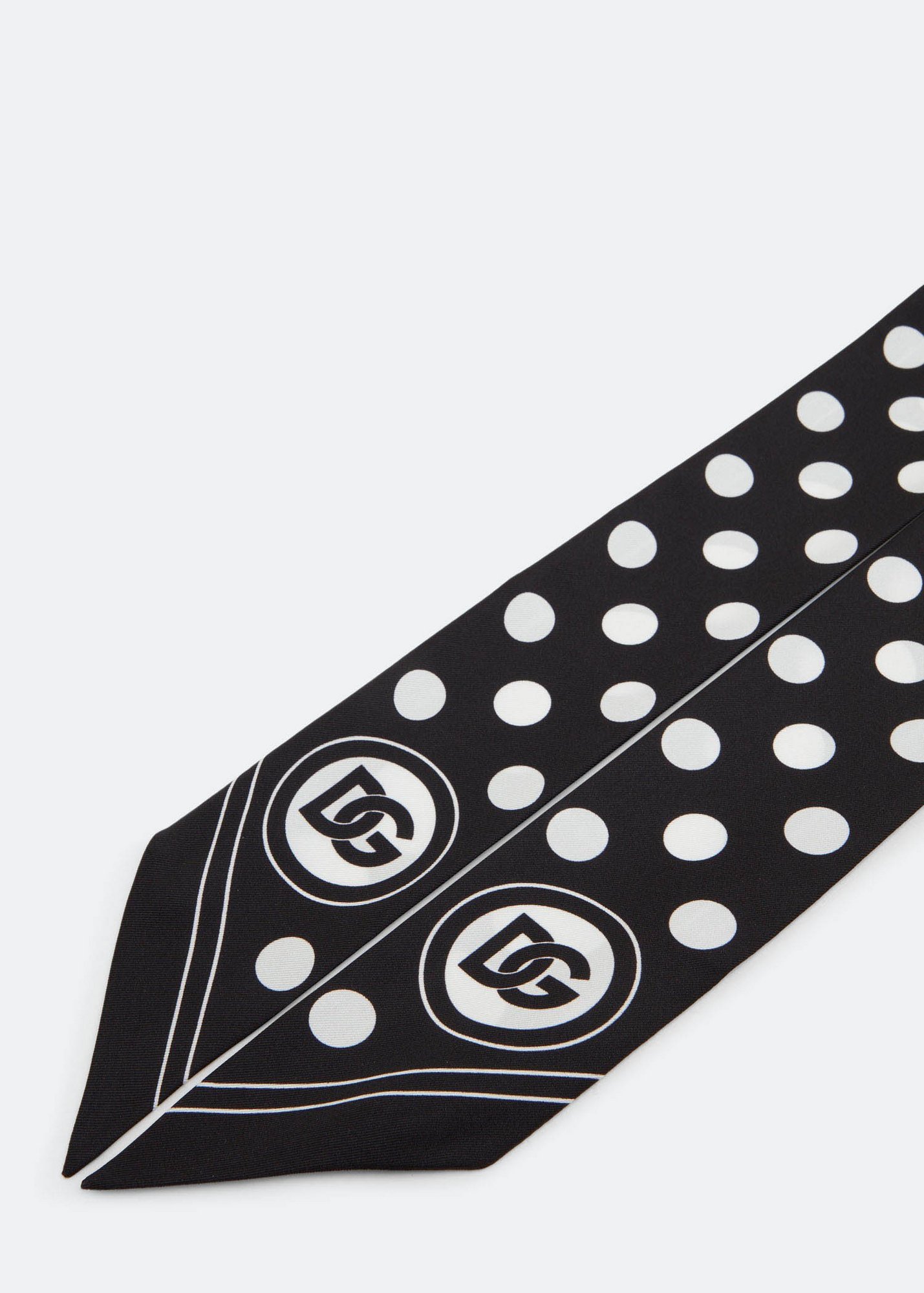 

Polka-dot print and DG logo headscarf, Black