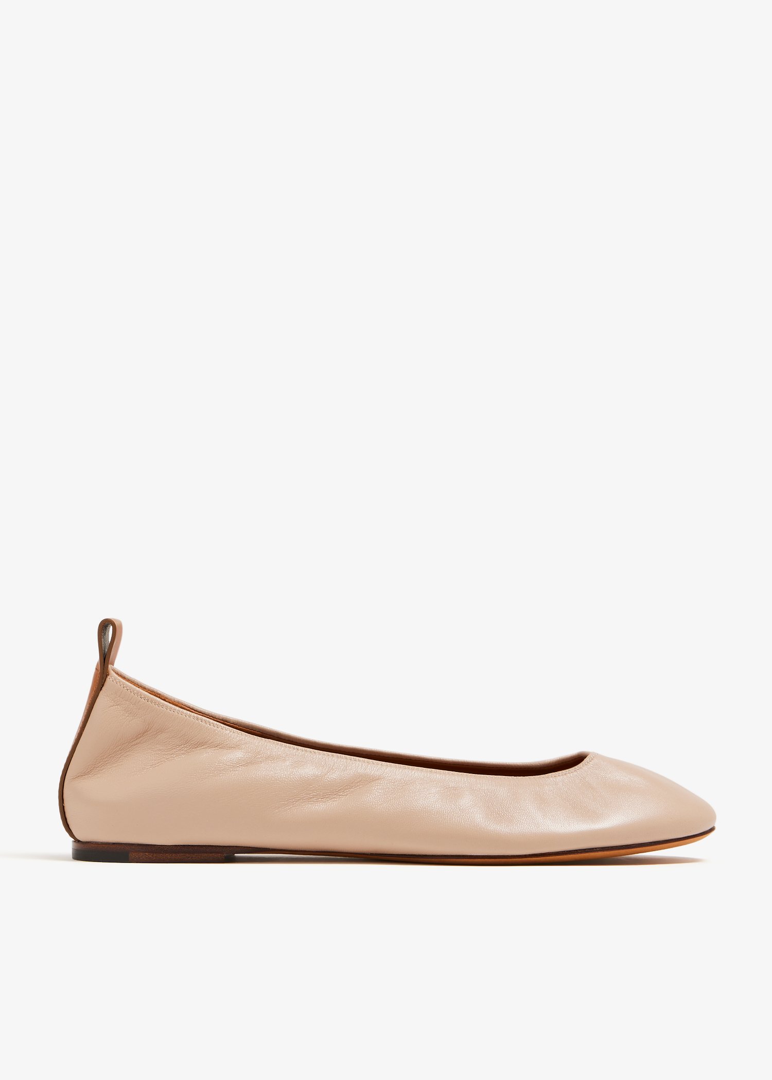 

Leather ballerina flats, Beige