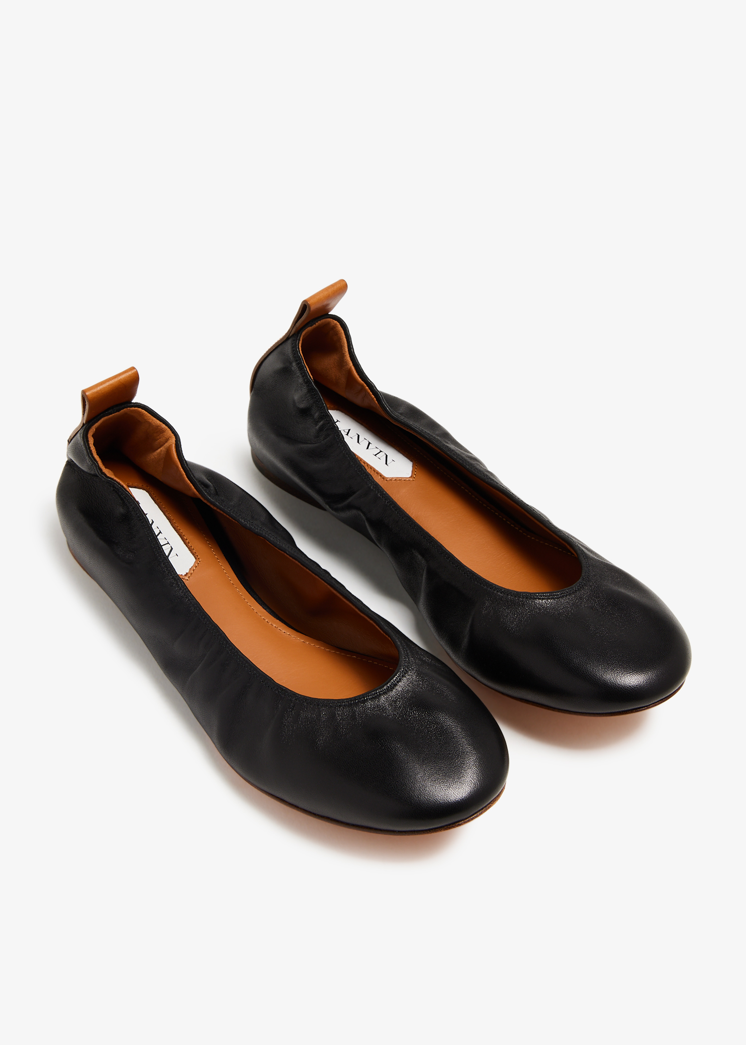 Leather discount ballerina flats