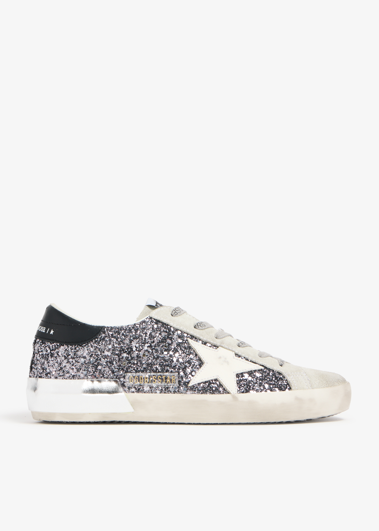 Golden goose store black star glitter