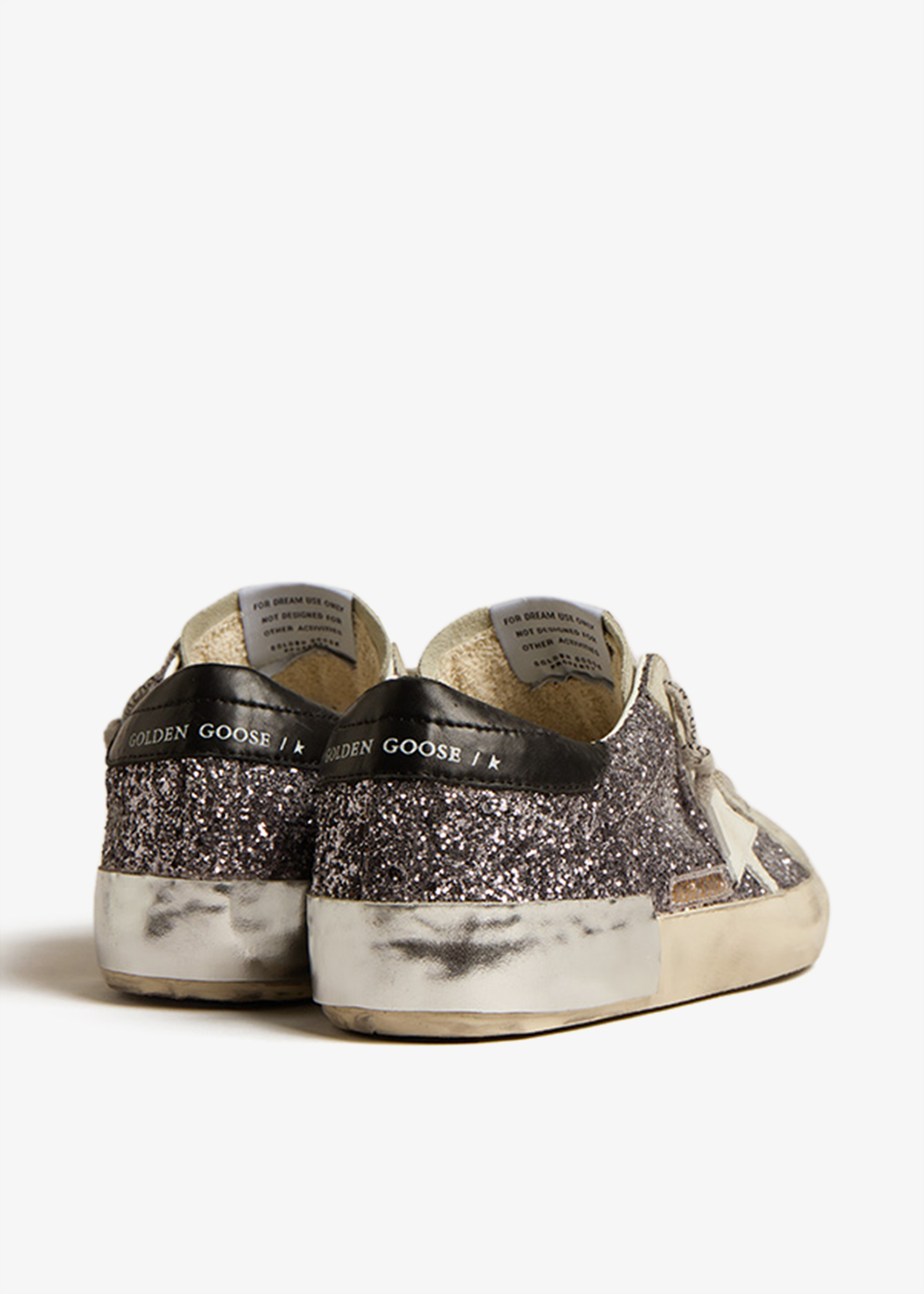 Golden goose shop glitter argento