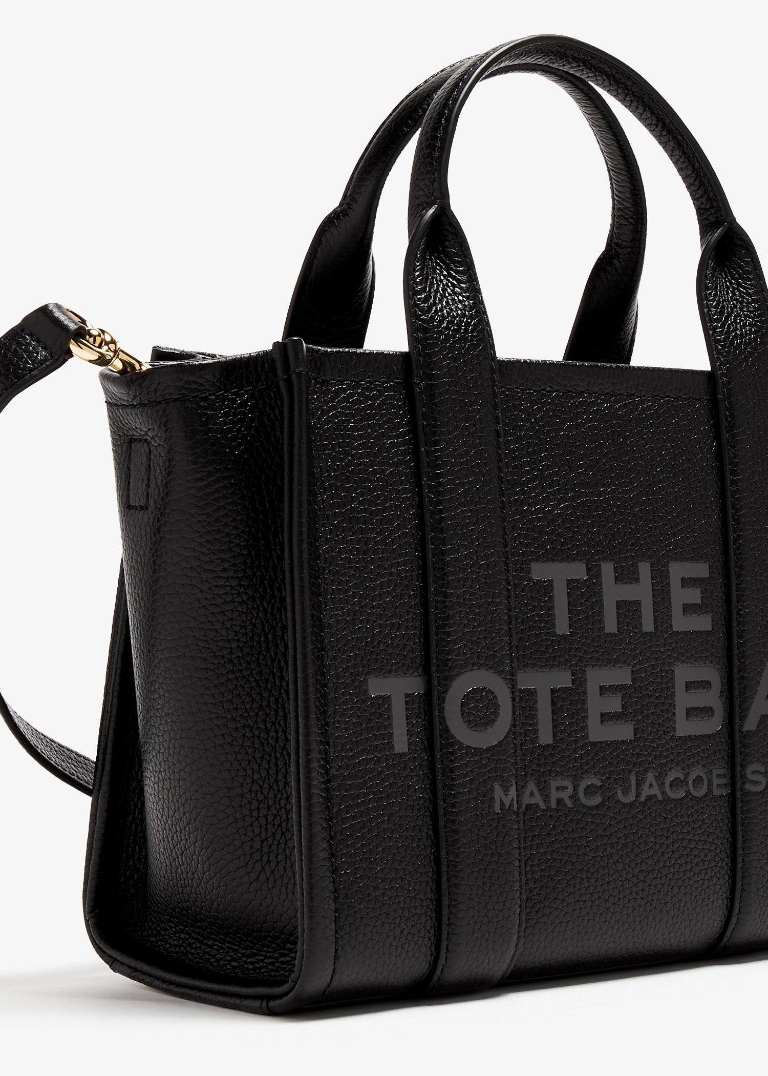 Marc jacobs black leather tote best sale