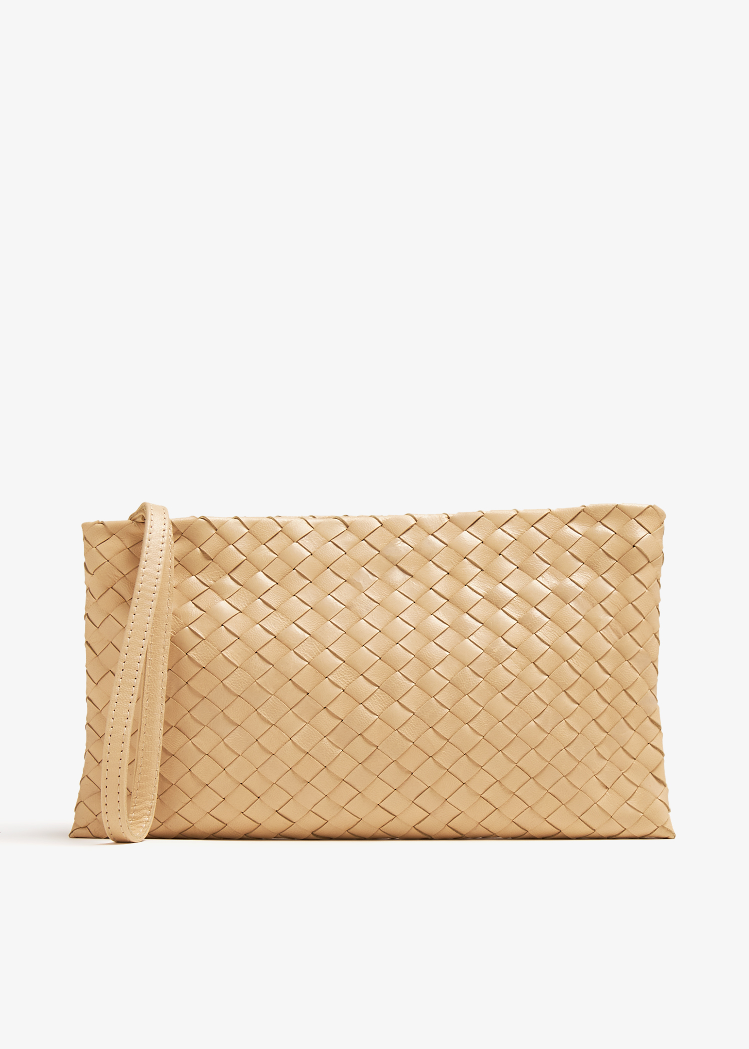 

Handwoven pouch, Beige