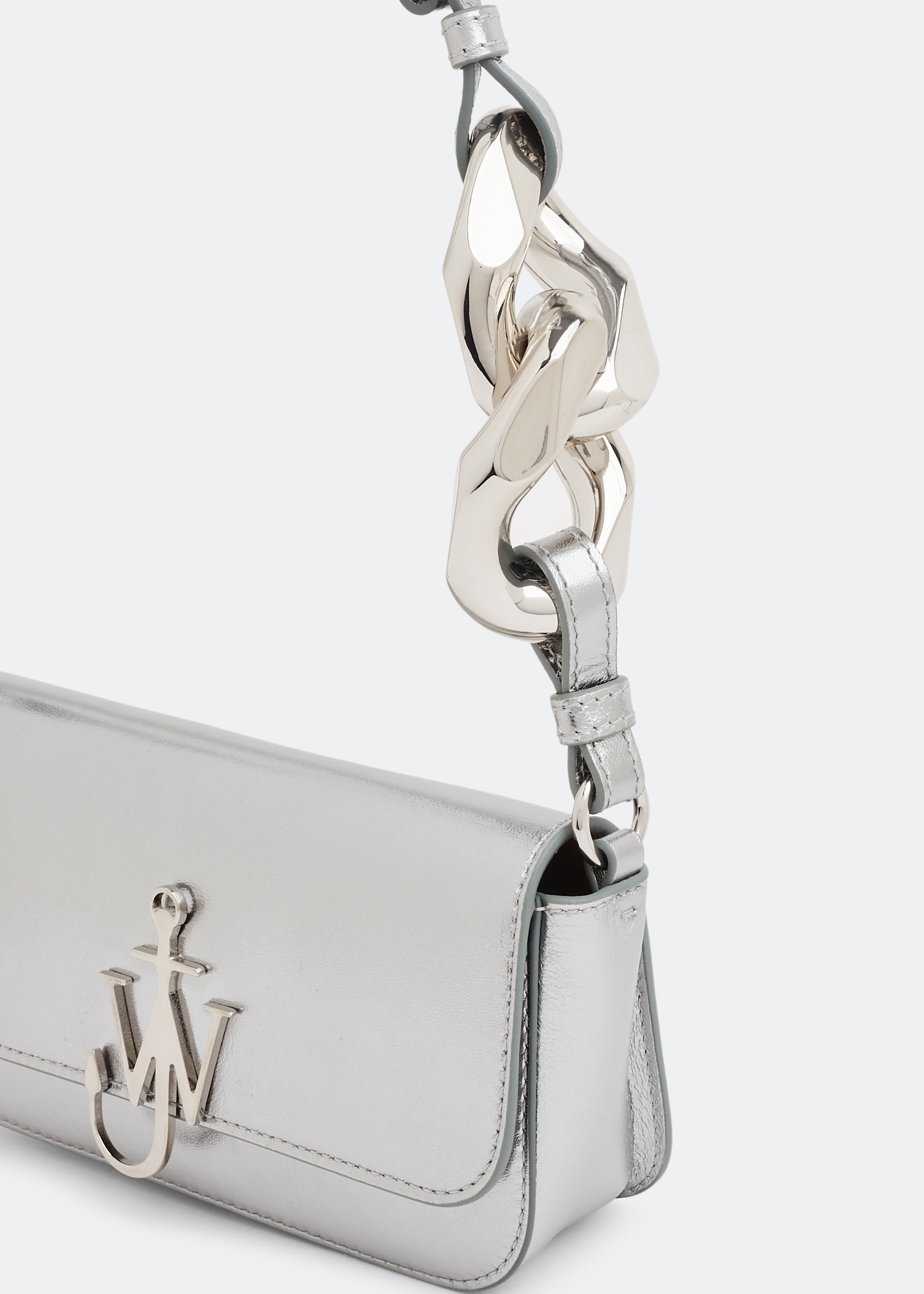 JW Anderson Anchor chain baguette bag for Women - Silver in UAE