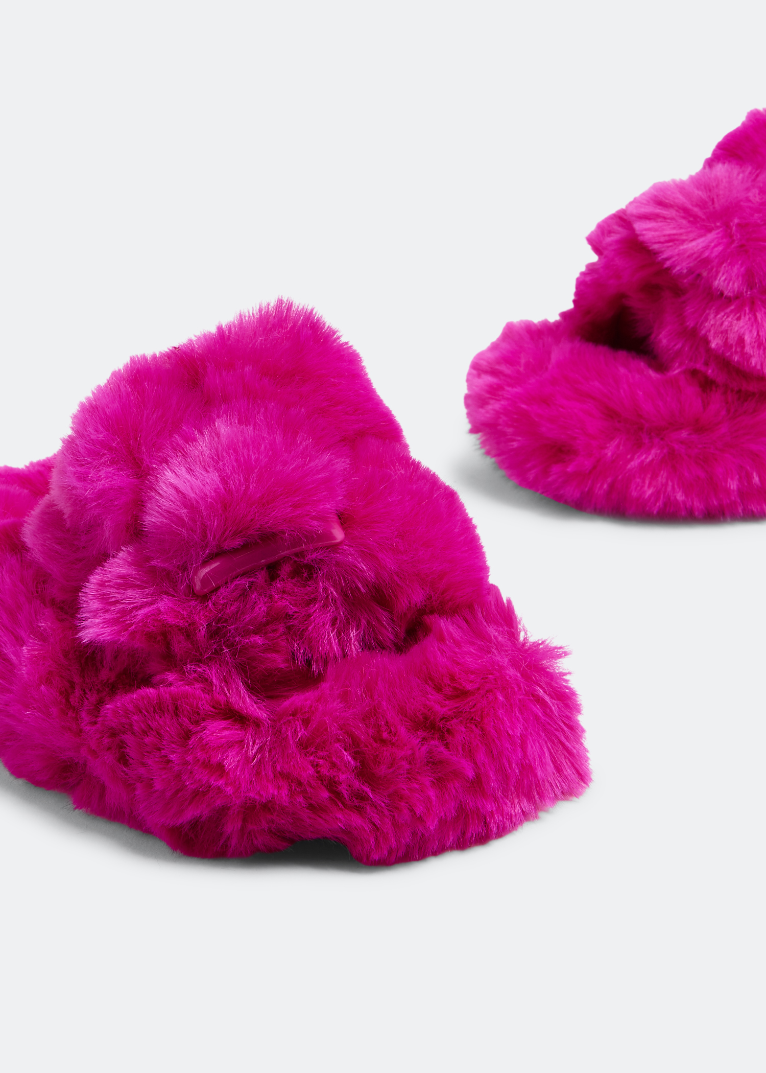 

Faux fur slippers, Pink